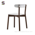 Modern Nordic Wooden Frame With Plastic Back Chair